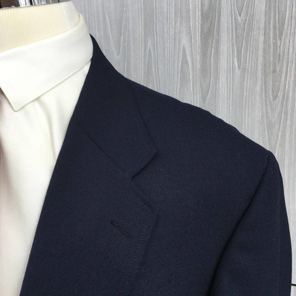 Stafford Men's Wool Blend Two-Button Blazer‎ Sport Size 46R - Picture 3 of 10